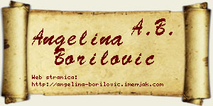 Angelina Borilović vizit kartica